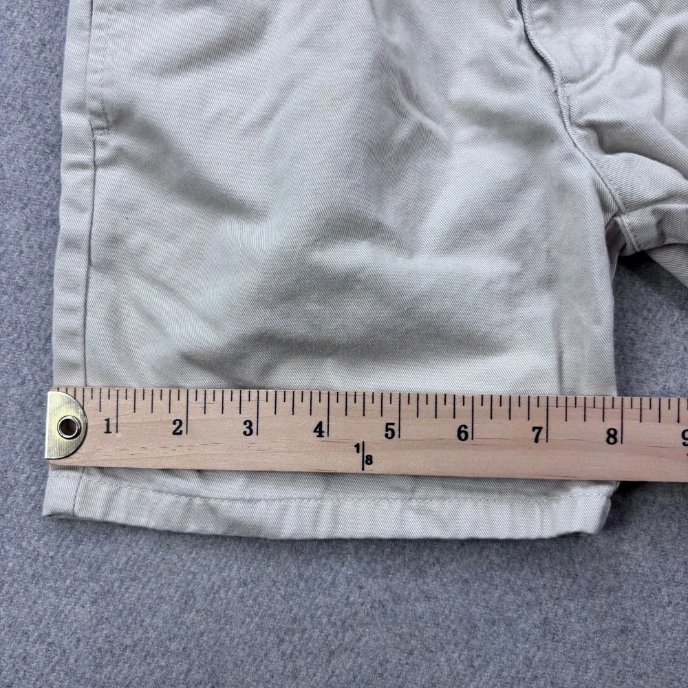 Vintage 90s Kids Polo Ralph Lauren Chino Shorts Beige Elastic Waist Sz 5 Pleated